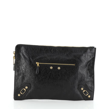 Balenciaga Zip Around Giant Studs Clutch Leather Medium