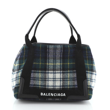 Balenciaga Navy Cabas Wool Small