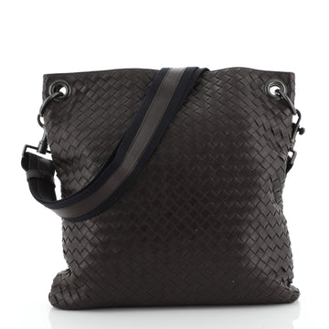 Bottega Veneta Flat Messenger Bag Intrecciato Nappa Medium