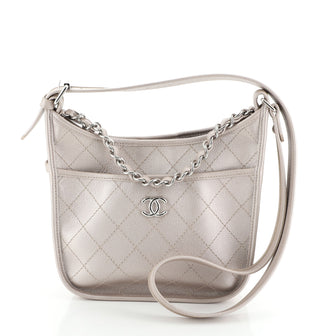 Chanel Jungle Stroll Hobo Quilted Calfskin Small
