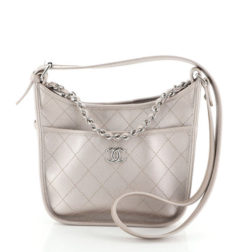 Chanel Jungle Stroll Hobo Quilted Calfskin Small
