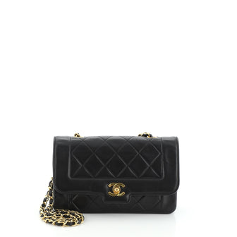 Chanel Vintage CC Chain Flap Bag Quilted Lambskin Small