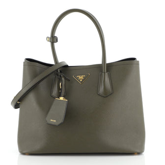 Prada Cuir Double Tote Saffiano Leather Medium