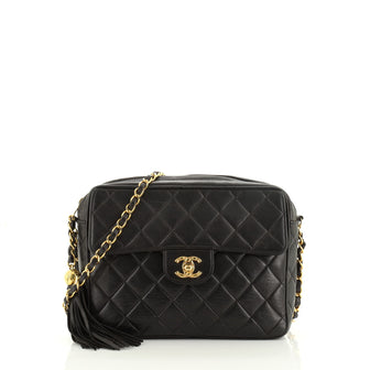 Chanel Vintage Front Pocket Camera Bag Quilted Lambskin Small