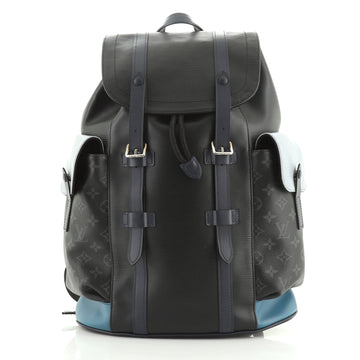 Louis Vuitton Christopher Backpack Epi Leather with Monogram Eclipse Canvas PM