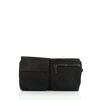Gucci Vintage Double Belt Bag GG Canvas