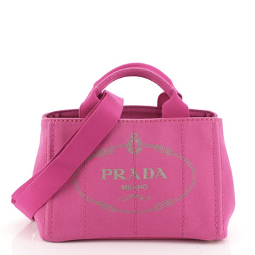 Prada Canapa Convertible Tote Canvas Mini