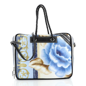 Balenciaga Blanket Square Bag Printed Leather Large