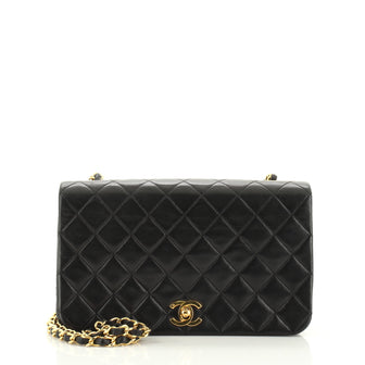 Chanel Vintage 3 Way Full Flap Bag Quilted Lambskin Small
