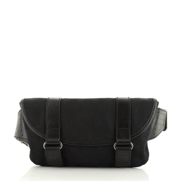 Gucci Vintage Double Buckle Belt Bag GG Canvas Large