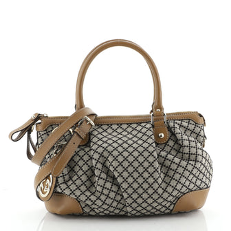 Gucci Sukey Top Handle Satchel Diamante Canvas Medium