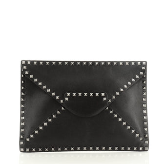 Valentino Rockstud Untitled Clutch Leather Medium
