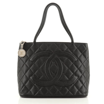 Chanel Medallion Tote Quilted Caviar