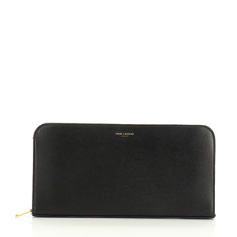 Saint Laurent Zippy Organizer Wallet Leather