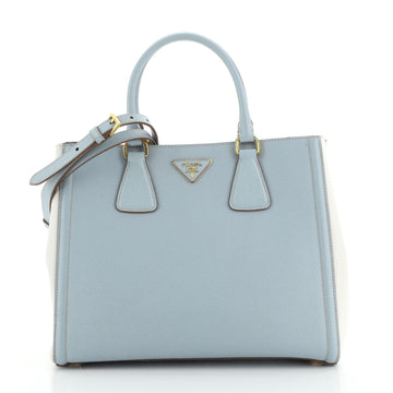 Prada Bicolor Lux Convertible Open Tote Saffiano Leather Medium