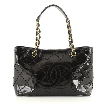 CC Chain Tote Perforated Patent Medium