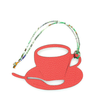 Hermes Coffee Cup Bag Charm Leather