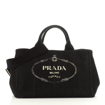 Prada Canapa Convertible Tote Canvas Large