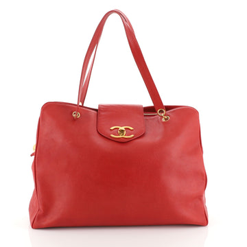 Chanel Vintage Supermodel Weekender Bag Caviar Large