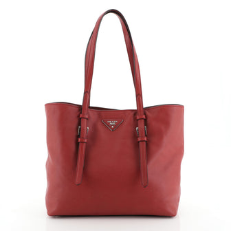 Prada Belted Soft Tote Saffiano Leather Medium