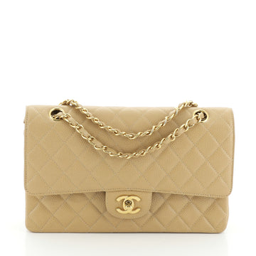 Chanel Vintage Classic Double Flap Bag Quilted Caviar Medium