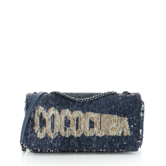 Chanel Coco Cuba Chain Clutch Sequins
