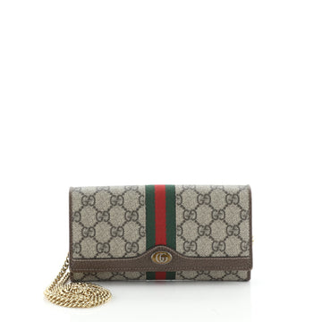 Gucci Ophidia Chain Wallet GG Coated Canvas