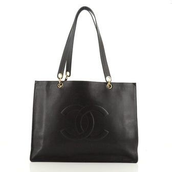Chanel Vintage CC Chain Tote Caviar XL