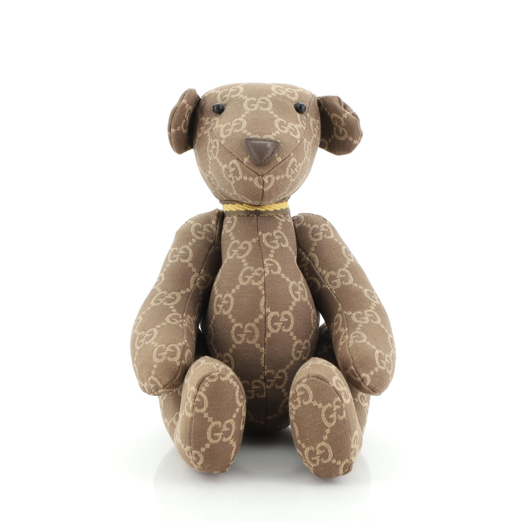 Gucci Teddy Bear Toy GG Canvas Brown 5448816