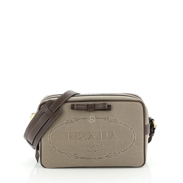 Prada Logo Camera Bag Canvas Small