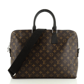 Louis Vuitton Porte-Documents Jour Bag Macassar Monogram Canvas