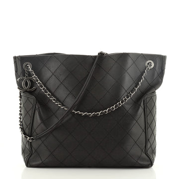 Chanel CC Pocket Shoulder Bag Quilted Calfskin Large
