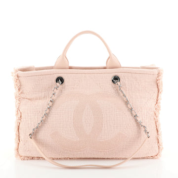 Double Face Deauville Tote Fringe Quilted Canvas Medium