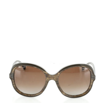 Chanel CC Oversized Sunglasses Glitter Acetate