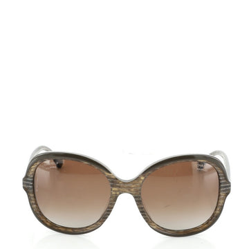 Chanel CC Oversized Sunglasses Glitter Acetate
