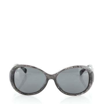 Chanel CC Oversized Sunglasses Acetate with Embellished Detail