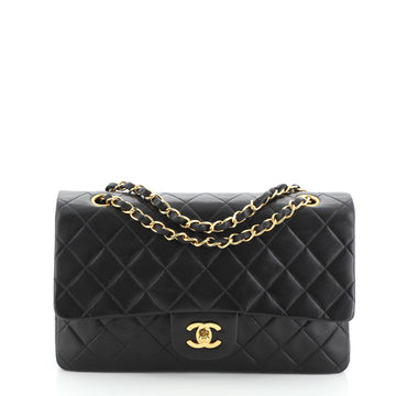 Chanel Vintage Classic Double Flap Bag Quilted Lambskin Medium