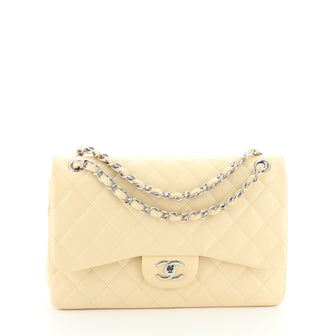 Chanel Classic Double Flap Bag Quilted Caviar Jumbo