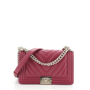 Chanel Boy Flap Bag Chevron Calfskin Old Medium