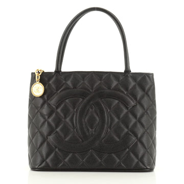 Chanel Medallion Tote Quilted Caviar