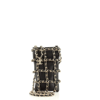 Chanel Phone Case Clutch with Chain Lambskin with Chain Detail