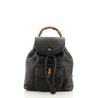 Gucci Vintage Bamboo Backpack Leather Mini