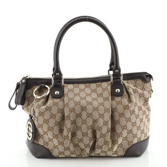 Gucci Sukey Top Handle Satchel GG Canvas Medium