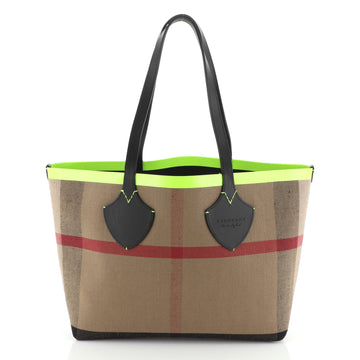Burberry Reversible Giant Tote House Check Canvas Large