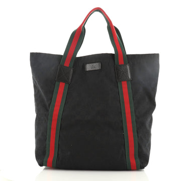 Gucci Original Web Tote GG Canvas Tall