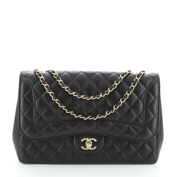 Chanel Mademoiselle Chic Flap Bag Quilted Lambskin Jumbo