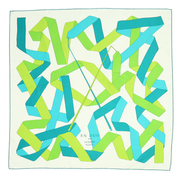Hermes En Duo Scarf Printed Silk 90