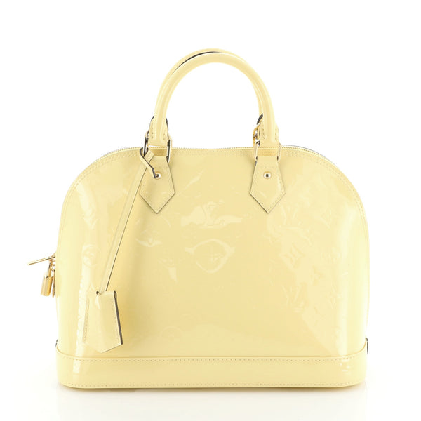 Louis Vuitton Monogram Verni Alma Handbag M91695 Jaune Yellow – Timeless  Vintage Company