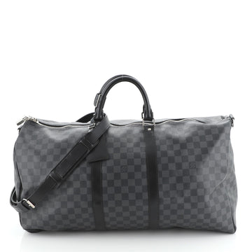 Louis Vuitton Keepall Bandouliere Bag Damier Graphite 55
