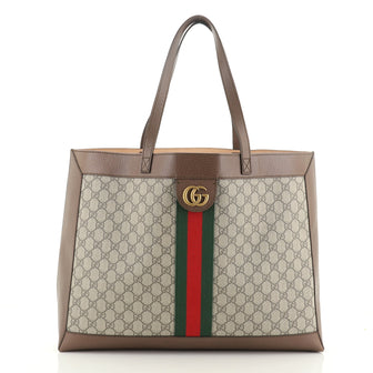 Gucci Ophidia Soft Open Tote GG Coated Canvas East West